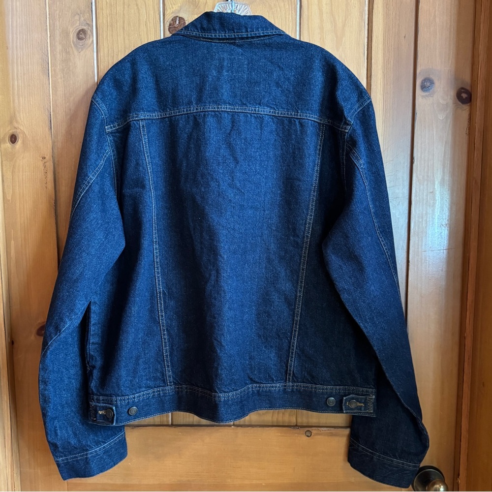 Chaps Denim Men’s Classic Trucker Jacket 100% Cotton (XXL) NWOT - Picture 4 of 17